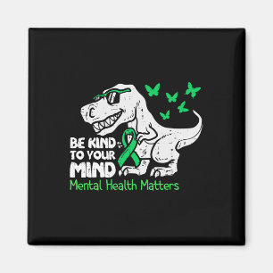 Imán Concienciación sobre Salud Mental Dino Divertido N