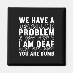 Imán Concienciación sorda sobre el lenguaje de Rótulo a