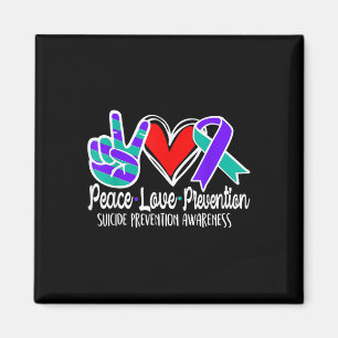 Imán Concienciación suicida Paz Prevención de amor Púrp