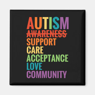 Imán Concientización sobre el autismo Apoyo Cuidado Ac