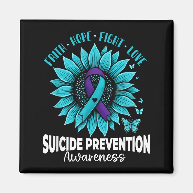 Imán Concientización sobre la prevención del suicidio d (Frente)