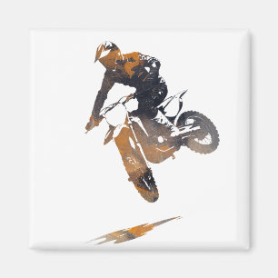 Imán Concurso de motocicletas Desafío deportivo Silhoue