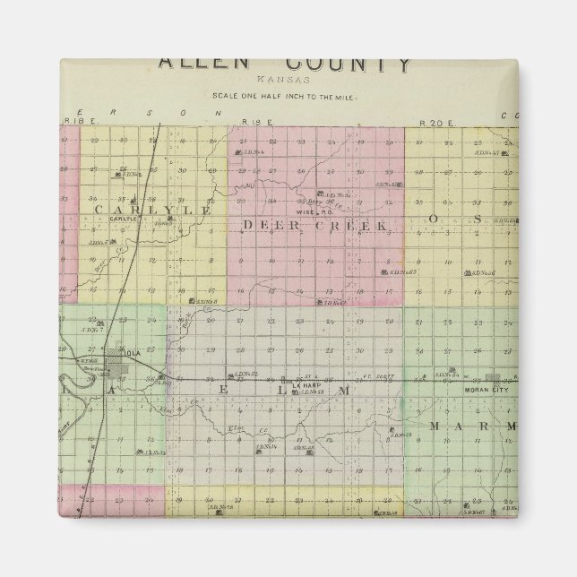 Imán Condado de Allen, Kansas (Frente)