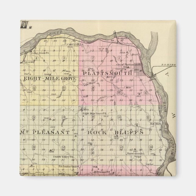 Imán Condado de Cass, Nebraska (Frente)