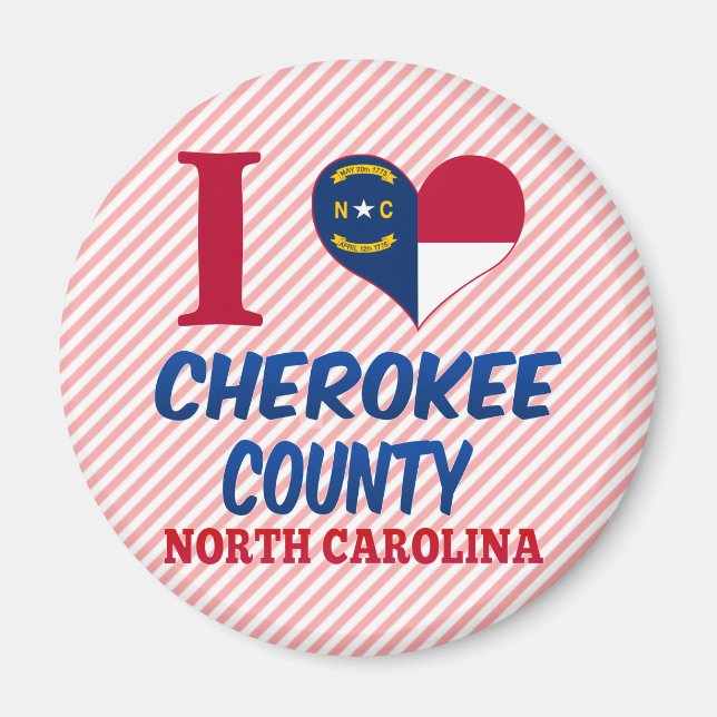 Imán Condado de Cherokee, Carolina del Norte (Frente)