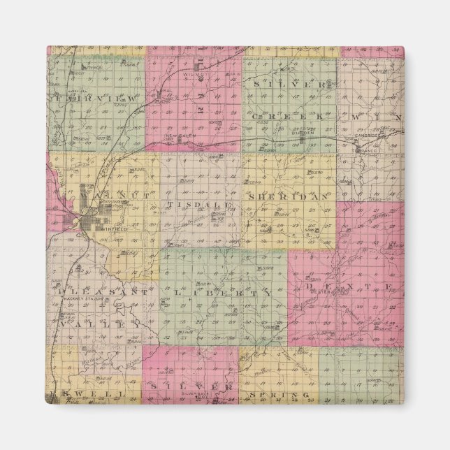 Imán Condado de Cowley, Kansas (Frente)