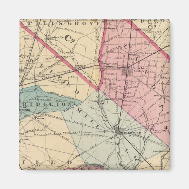 Imán Condado de Cumberland, NJ (Frente)