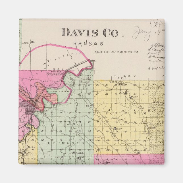 Imán Condado de Davis, Kansas (Frente)