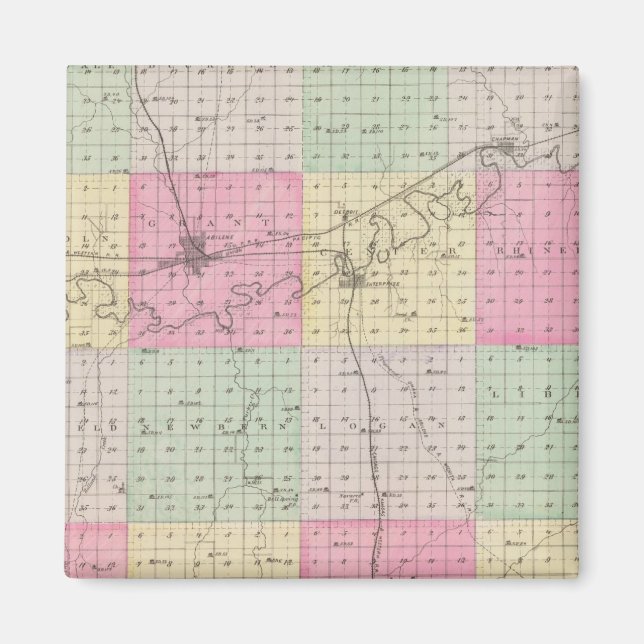 Imán Condado de Dickinson, Kansas (Frente)