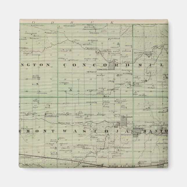 Imán Condado de Dodge, Minnesota (Frente)