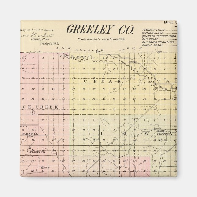 Imán Condado de Greeley, Nebraska (Frente)