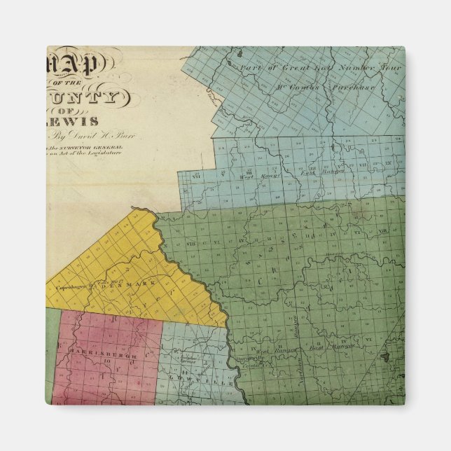 Imán Condado de Lewis (Frente)