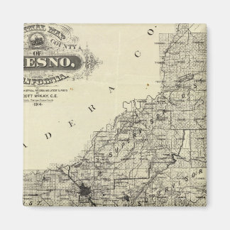 Imán Condado de Map Fresno, California