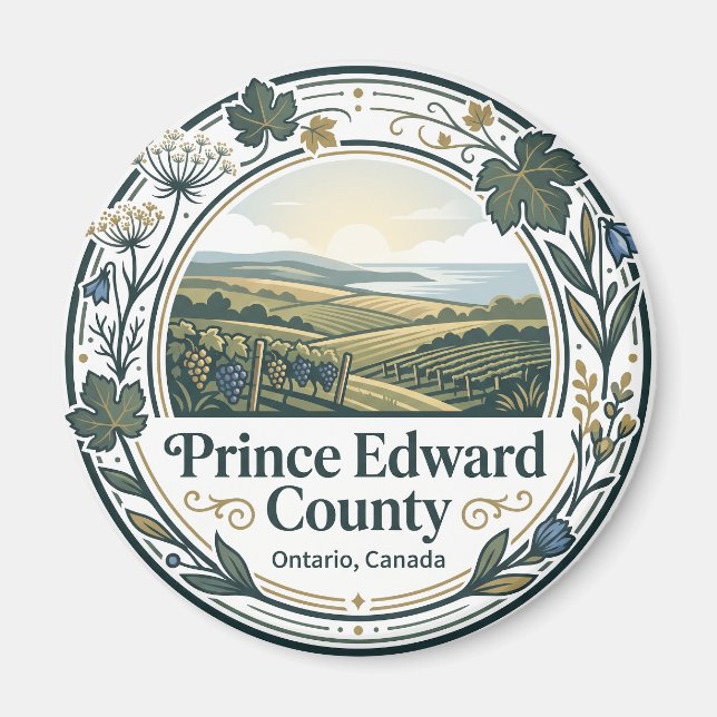 Imán Condado de Prince Edward Canadá (Frente)