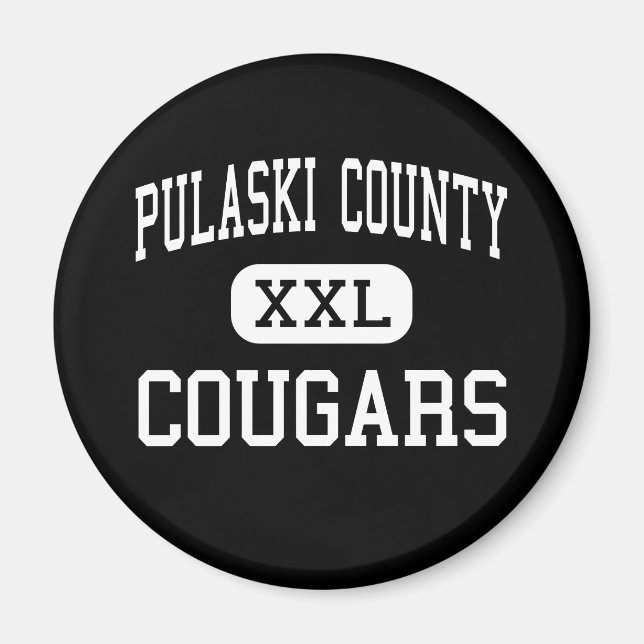 Imán Condado de Pulaski - Cougars - High - Dublin Virgi (Frente)