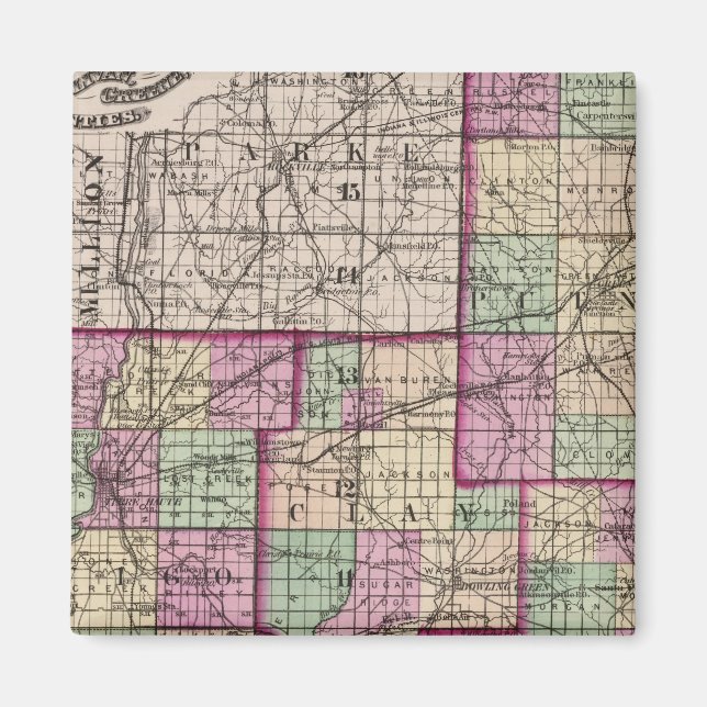 Imán Condado de Putnam y Condado de Vigo (Frente)