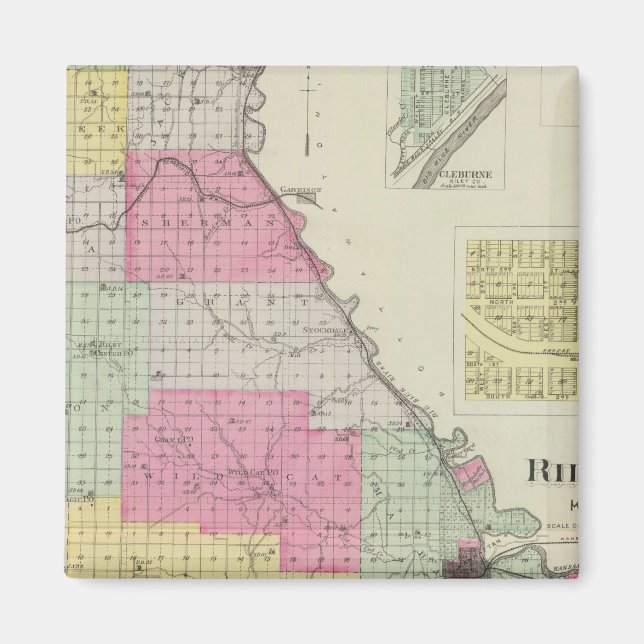 Imán Condado de Riley, Kansas (Frente)