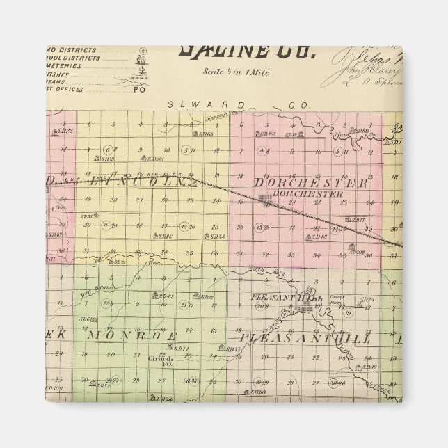 Imán Condado de Saline, Nebraska (Frente)