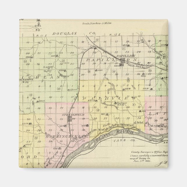 Imán Condado de Sarpy, Nebraska (Frente)