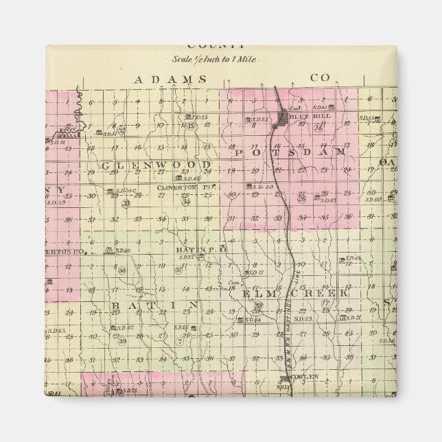 Imán Condado de Webster, Nebraska (Frente)