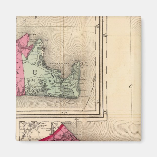 Imán Condados de Barnstable, Dukes y Nantucket (Frente)