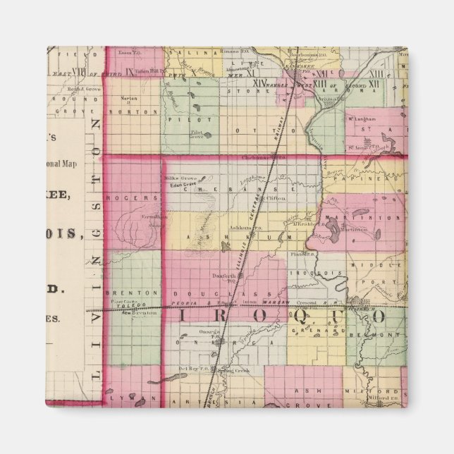 Imán Condados de Kankakee, Iroquois, Ford (Frente)