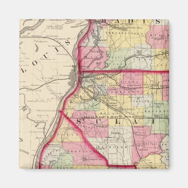 Imán Condados de Madison, St Clair y Monroe (Frente)