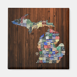 Imán Condados de Michigan en placas