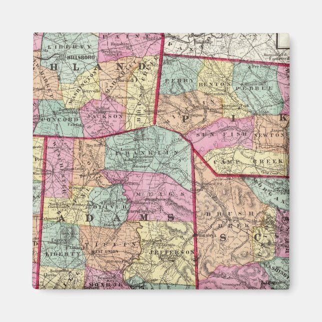 Imán Condados de Ohio 2 (Frente)
