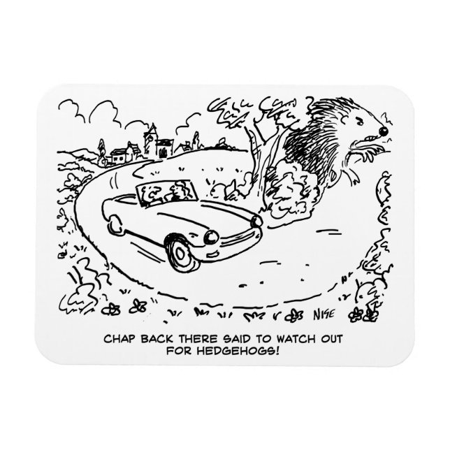 Imán Conducción de autos deportivos en el campo con pea (Horizontal)