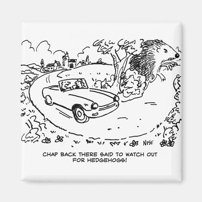 Imán Conducción de autos deportivos en el campo con ped (Frente)