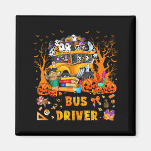 Imán Conductor de autobús escolar calabaza temporada es