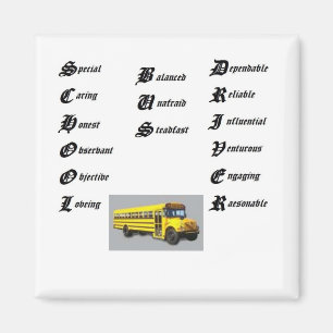 Imán Conductor del autobús escolar