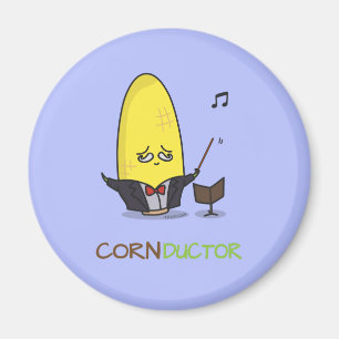 Imán Conductor lindo del maíz del dibujo animado de