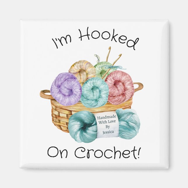 Imán Conectado A Crochet Personalizado (Frente)