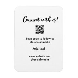 Imán Conectar con nosotros escanear código QR agregar c