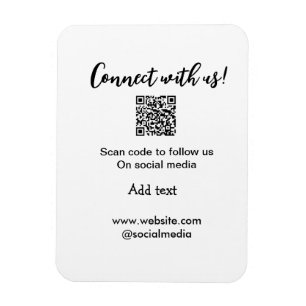 Imán Conectar con nosotros escanear código QR agregar c