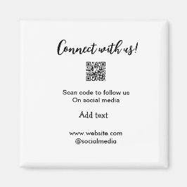 Imán Conectar con nosotros escanear código QR agregar c