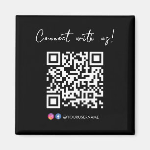 Imán Conectarse Con Nosotros En Instagram Código QR De