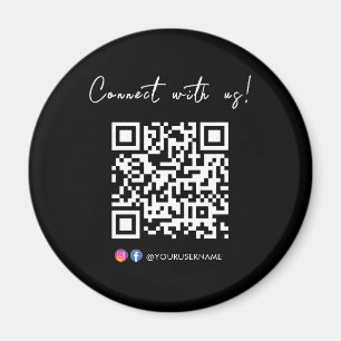 Imán Conéctate Con El Logotipo De Código QR De Instagra
