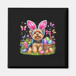 Imán Conejito Bonito Yorkshire Terrier Perro Pascua Hue