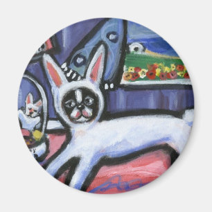 Imán Conejito de Boston Terrier pascua