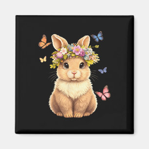 Imán Conejito de Pascua Lindo Floral Mariposa Mujeres K