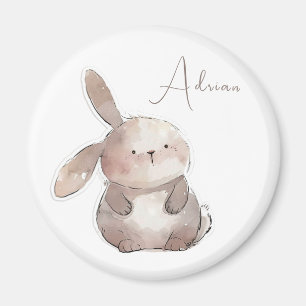 Imán Conejito lindo 2, personalizado