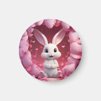 Imán Conejito Magnético Adorable de San Valentín