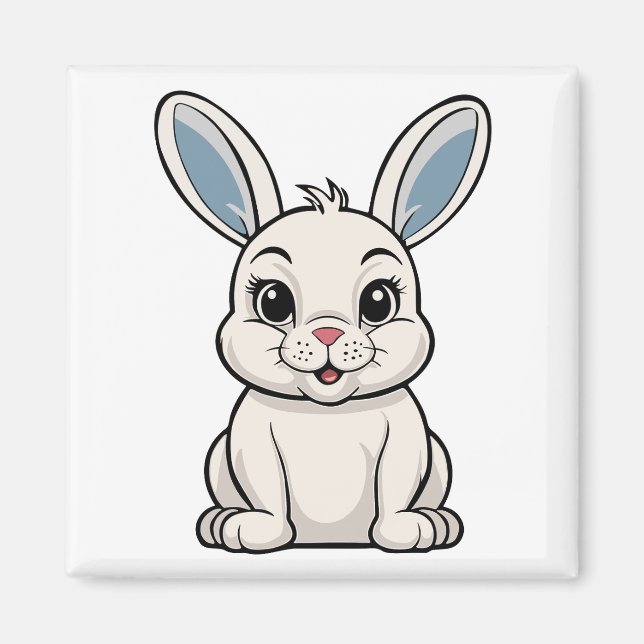 Imán Conejo Blanco (Frente)