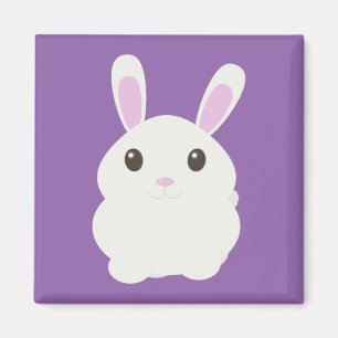 Imán Conejo blanco adorable