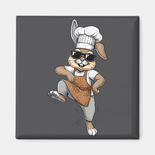 Imán Conejo Chef Divertido Conejo Panadero Genial Conej