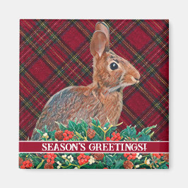 Imán Conejo con Helly Berries y Personalizable a la pla