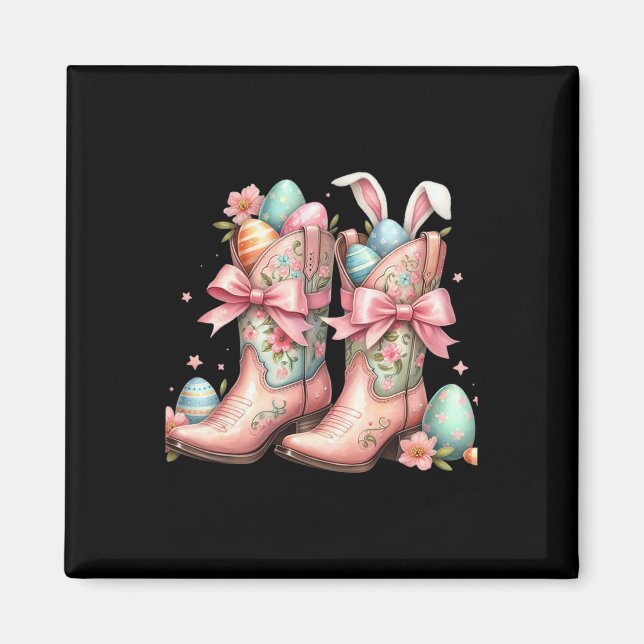 Imán Conejo Coquette Cowboy Boots E (Frente)